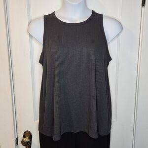 Old Navy Luxe Ribbed Grey Women's Tank - Size Large